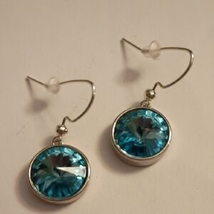 Dazzling Aqua Crystal Earrings